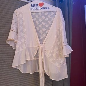 White and Floral Top